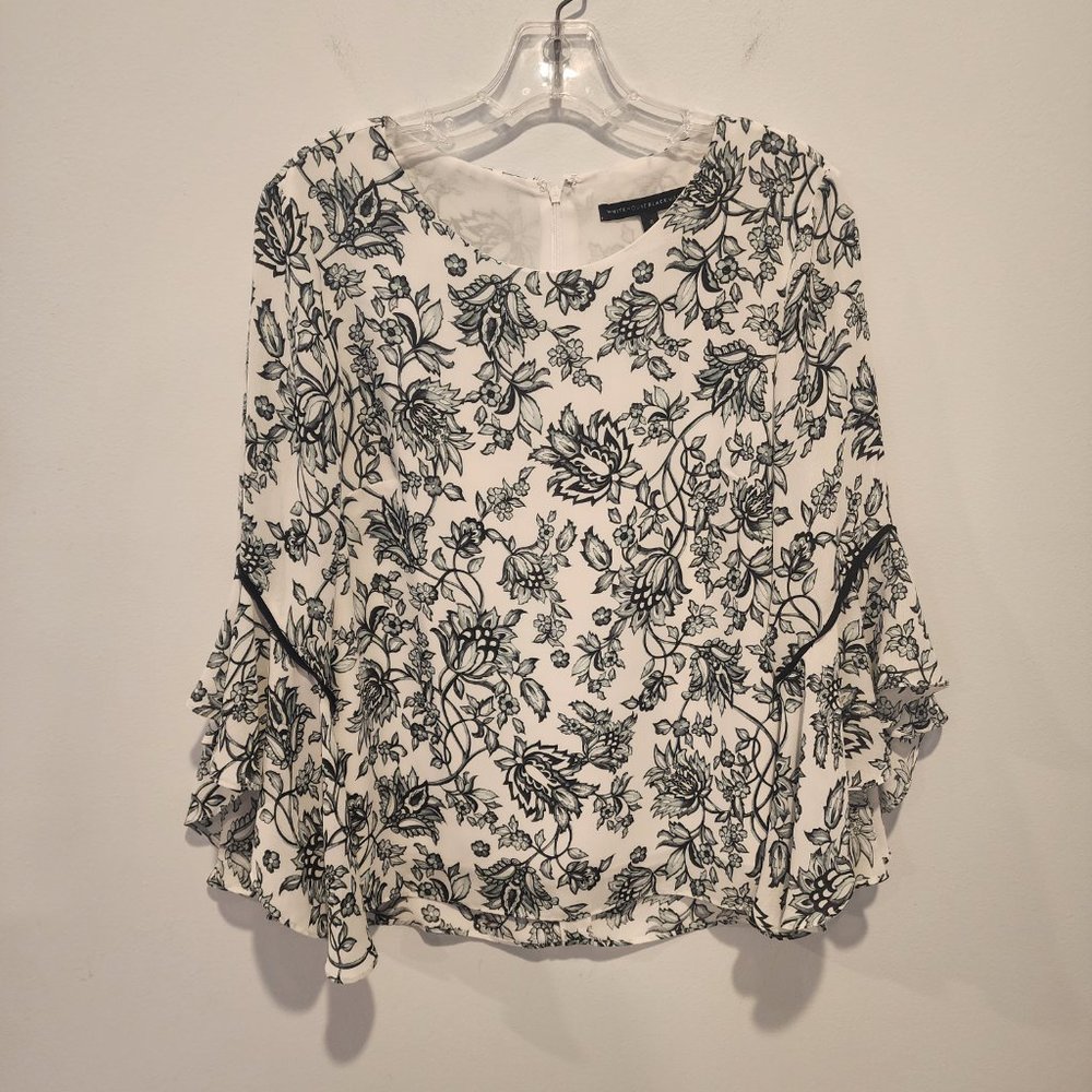 WHBM Flounce-sleeve Blouse, Size 6, EUC - Picture 4 of 8